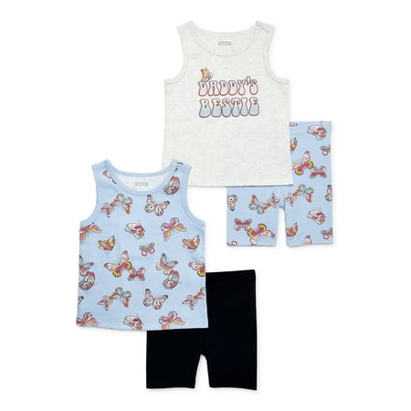 Garanimals Baby and Toddler Girls Tank and Shorts Outfitset 4-Piece Sizes 12 Months-5T
Garanimals Baby and Toddler Girls Tank and Shorts Outfitset 4-Piece Sizes 12 Months-5T