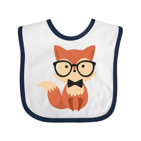Inktastic Cute Hipster Fox Gift Baby Boy or Baby Girl Bib