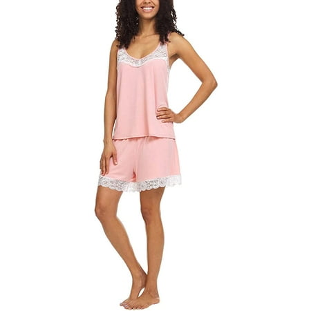 Flora Nikrooz Womens Tank Short Sleepwear Pajama Set Soft with Lace Trim ( Pink XL)
Flora Nikrooz Womens Tank Short Sleepwear Pajama Set Soft with Lace Trim ( Pink XL)