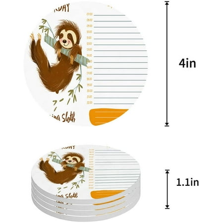 ZHANZZK Swinging Sloth My to do list Set of 8 Round Coaster for Drinks Absorbent Ceramic Stone Coasters Cup Mat with Cork Base for Home Kitchen Room Coffee Table Bar Decor
ZHANZZK Swinging Sloth My to do list Set of 8 Round Coaster for Drinks Absorbent Ceramic Stone Coasters Cup Mat with Cork Base for Home Kitchen Room Coffee Table Bar Decor