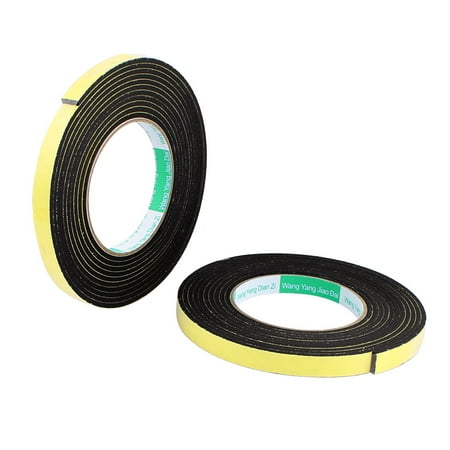 2Pcs 1.2CM Width 4M Long 3MM Thick Single Sided Sealing Shockproof Sponge Tape