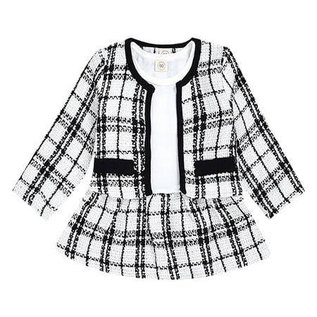 JIEU Toddler Girl s Set Baby Autumn Two Piece Long Sleeve Fashion Leisure Plaid Dress + Crochet Jacket Set Holiday Beach Dresses
JIEU Toddler Girl s Set Baby Autumn Two Piece Long Sleeve Fashion Leisure Plaid Dress + Crochet Jacket Set Holiday Beach Dresses