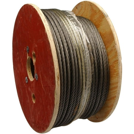 Steel Wire Rope on Reel 6x19 Class Fiber Core 3/8 Bare OD 250 Length 2400 lbs Breaking Strength
Steel Wire Rope on Reel 6x19 Class Fiber Core 3/8 Bare OD 250 Length 2400 lbs Breaking Strength