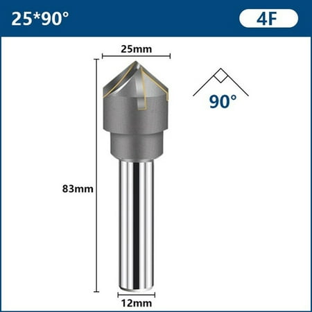 60° 90° Chamfering Cutter Drill Bits 4 Blades Chamfer Milling Cutter 16-25Mm