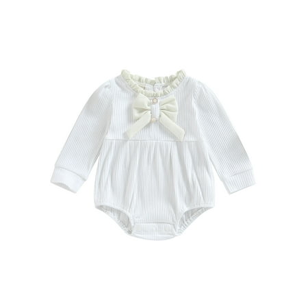 Meihuida Newborn Baby Girls Jumpsuits Casual Ruffle Contrast Color Ribbed Long Sleeves Bow Romper for Infant Toddler
Meihuida Newborn Baby Girls Jumpsuits Casual Ruffle Contrast Color Ribbed Long Sleeves Bow Romper for Infant Toddler