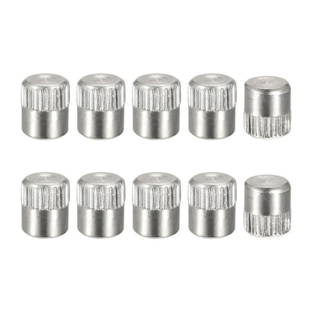 

8x10mm 304 Stainless Steel Dowel Pins 10 Pack Knurled Head Flat End Dowel Pin