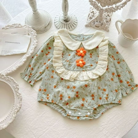 DancePeanut Cute Baby Girl Floral Romper Infant Vintage Long Sleeve Knitted Flowers Jumpsuit Toddler Baby Girl Doll Collar Sweet Clothes
DancePeanut Cute Baby Girl Floral Romper Infant Vintage Long Sleeve Knitted Flowers Jumpsuit Toddler Baby Girl Doll Collar Sweet Clothes