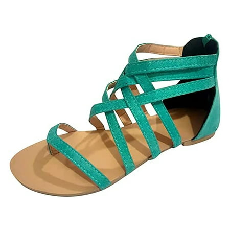 TANGON Ladies Flat Sandals Zipper Open Toe Slippers Roman Shoes Summer Beach Sandals
TANGON Ladies Flat Sandals Zipper Open Toe Slippers Roman Shoes Summer Beach Sandals