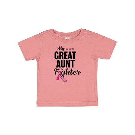 Inktastic Breast Cancer Awareness My Great Aunt is a Fighter Gift Baby Boy or Baby Girl T-Shirt 
Inktastic Breast Cancer Awareness My Great Aunt is a Fighter Gift Baby Boy or Baby Girl T-Shirt