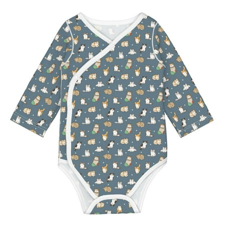 Coaee Cute Cats And Dogs for Soft Cotton Baby Long-Sleeve Bodysuit Girls Boys Bodysuit Romper
Coaee Cute Cats And Dogs for Soft Cotton Baby Long-Sleeve Bodysuit Girls Boys Bodysuit Romper