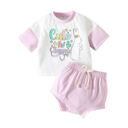 Rejlun Newborn Tops + Shorts Short Sleeve Summer Outfits Crew Neck 2Pcs Outfit Suit Drawstring Cute Holiday Purple 90cm
Rejlun Newborn Tops + Shorts Short Sleeve Summer Outfits Crew Neck 2Pcs Outfit Suit Drawstring Cute Holiday Purple 90cm