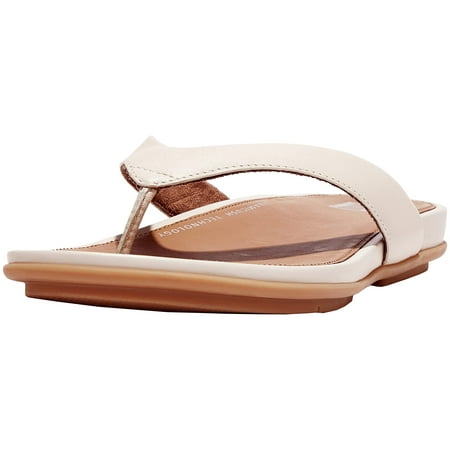 FitFlop Women s Gracie Leather FLIP-Flops (Stone Beige 8)