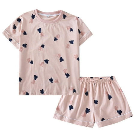 Women 2 Piece Pajamas Set Heart Strawberry Print Short Sleeve Pullover Tops Pants Leisure Loose Cotton Lounge Sleepwear
Women 2 Piece Pajamas Set Heart Strawberry Print Short Sleeve Pullover Tops Pants Leisure Loose Cotton Lounge Sleepwear