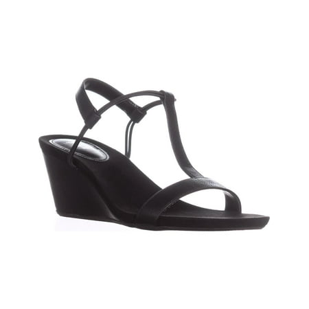 Womens SC35 Mulan T-Strap Wedge Sandals Black2