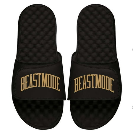 Men s ISlide Black Beast Mode Wordmark Slide Sandals