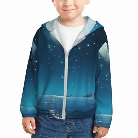 Vsdgher Night Sky Moon Dolphin Kids Sun Protection Hoodie with Zip Rash Guard Tops Children s Long Sleeve Sun Protection Clothing - 5 Years
Vsdgher Night Sky Moon Dolphin Kids Sun Protection Hoodie with Zip Rash Guard Tops Children s Long Sleeve Sun Protection Clothing - 5 Years