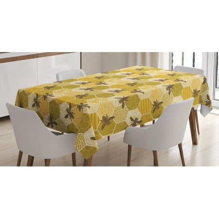Bee Tablecloth Grungy Silhouettes of Multiple Bee Figures on Geometric Honeycomb Patchwork Pattern Rectangular Table Cover for Dining Room Kitchen 60 X 84 Inches Multicolor by Ambesonne
Bee Tablecloth Grungy Silhouettes of Multiple Bee Figures on Geometric Honeycomb Patchwork Pattern Rectangular Table Cover for Dining Room Kitchen 60 X 84 Inches Multicolor by Ambesonne
