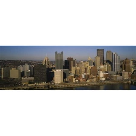 Panoramic Images PPI24092L High angle view of buildings in a city Pittsburgh Pennsylvania USA Poster Print by Panoramic Images - 36 x 12