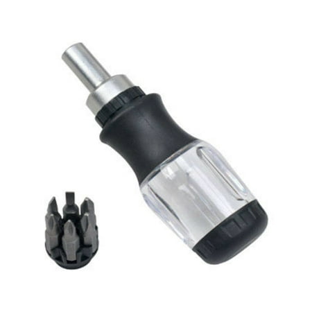 6PC Homeplus+ Homeplus+ XD14020 Stubby Ratcheting MultiBit Screwdriver 6 Bits