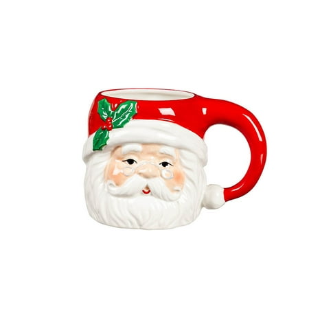 Evergreen Ceramic Cup 20 OZ Shaped Mr. Santa