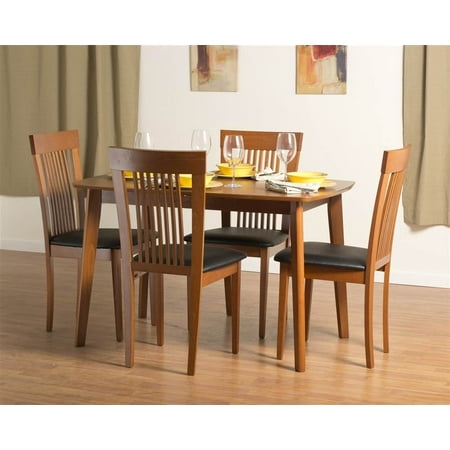 Dayton Dining Table Set with Hartford Dining Chairs in Cherry