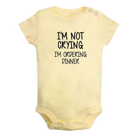 I m Not Crying I m Ordering Dinner Funny Rompers For Babies Newborn Baby Unisex Bodysuits Infant Jumpsuits Toddler 0-24 Months Kids One-Piece Oufits (Yellow 0-6 Months)
I m Not Crying I m Ordering Dinner Funny Rompers For Babies Newborn Baby Unisex Bodysuits Infant Jumpsuits Toddler 0-24 Months Kids One-Piece Oufits (Yellow 0-6 Months)