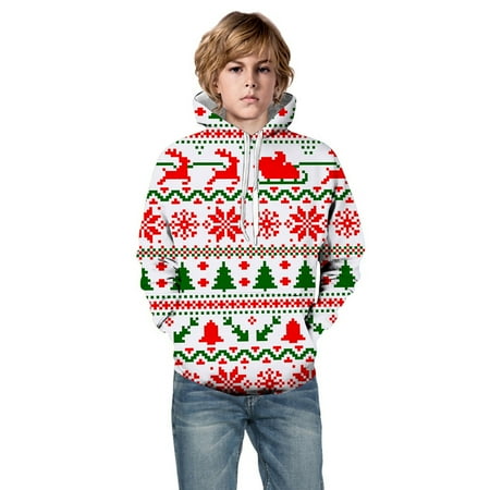 CHAOLEI Little Boys Girls Kids Hooded Unisex Sweatshirt Christmas New Year s Pattern Pullover Hoodie For Girls Boys With Pocket -Green 3-4 Years
CHAOLEI Little Boys Girls Kids Hooded Unisex Sweatshirt Christmas New Year s Pattern Pullover Hoodie For Girls Boys With Pocket -Green 3-4 Years