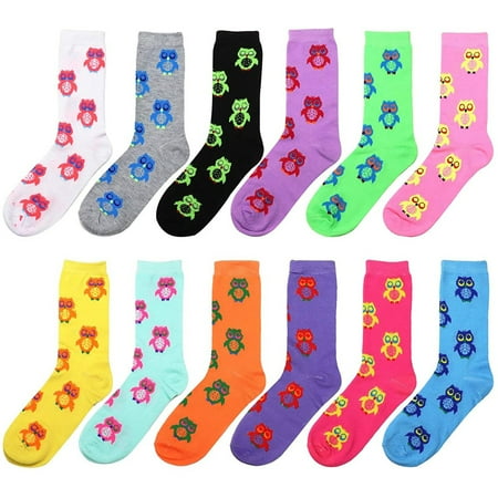 12 Pairs Women s Crew Socks Fancy Novelty Designed Size 9-11 Multicolor Assorted Owl
12 Pairs Women s Crew Socks Fancy Novelty Designed Size 9-11 Multicolor Assorted Owl