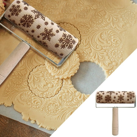 Christmas Decorations Rolling Pin Kitchen Wood Rolling Pin Engraved Carved Embossed Christmas 3D Rolling Pin Tool
Christmas Decorations Rolling Pin Kitchen Wood Rolling Pin Engraved Carved Embossed Christmas 3D Rolling Pin Tool