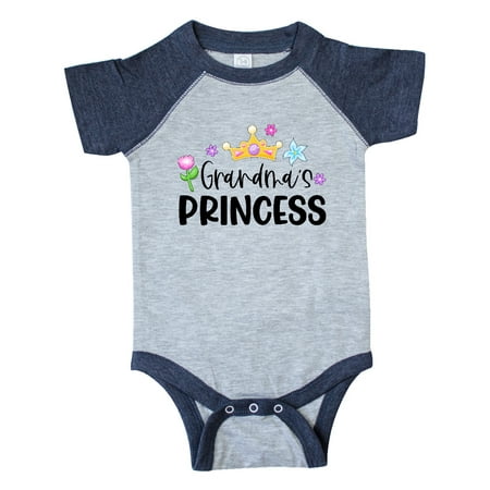 Inktastic Grandma s Princess Crown and Flowers Gift Baby Girl Bodysuit
