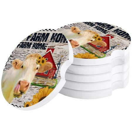 KXMDXA Farm Cow and Barn Sunflower Vintage Set of 4 Car Coaster for Drinks Absorbent Ceramic Stone Coasters Cup Mat with Cork Base for Home Kitchen Room Coffee Table Bar Decor
KXMDXA Farm Cow and Barn Sunflower Vintage Set of 4 Car Coaster for Drinks Absorbent Ceramic Stone Coasters Cup Mat with Cork Base for Home Kitchen Room Coffee Table Bar Decor
