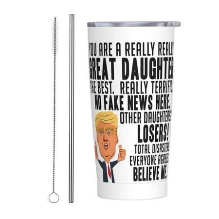 Really Great Daughter Trump Gifts 20 Oz Funny Coffee Mug Vacuum Insulated Travel Cup With Leak Proof Lid Stainless Steel Tumbler
Really Great Daughter Trump Gifts 20 Oz Funny Coffee Mug Vacuum Insulated Travel Cup With Leak Proof Lid Stainless Steel Tumbler