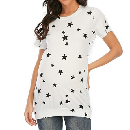 NIUREDLTD Summer Women s Maternity blouse Classic Star Print Tops Round Neck Short Sleeve Maternity Tops T Shirt
NIUREDLTD Summer Women s Maternity blouse Classic Star Print Tops Round Neck Short Sleeve Maternity Tops T Shirt