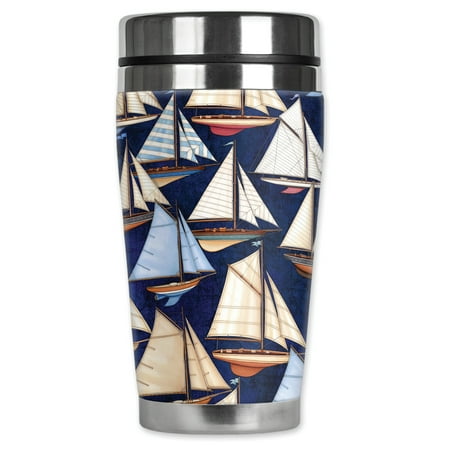 Mugzie brand 20-Ounce MAX Stainless Steel Travel Mug with Insulated Wetsuit Cover - Sail Boats
Mugzie brand 20-Ounce MAX Stainless Steel Travel Mug with Insulated Wetsuit Cover - Sail Boats