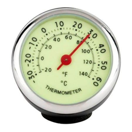 

Dasbsug Small Round Thermometer Stick-on Temperature Gauge ℃/ °F Display for Automobile