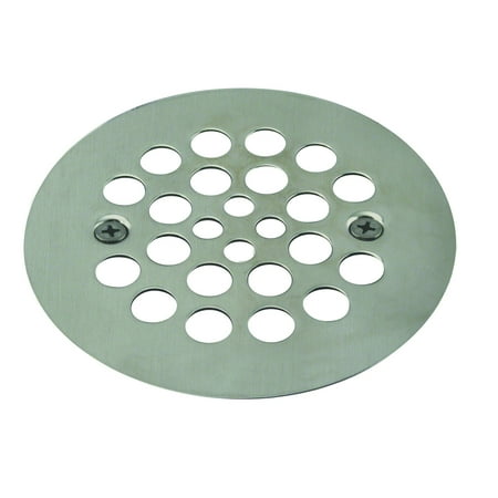4-1/4 in. O.D. Shower Strainer Plastic-Oddities Style in Satin Nickel
4-1/4 in. O.D. Shower Strainer Plastic-Oddities Style in Satin Nickel
