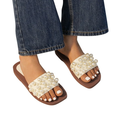 Aompmsdx Women Slippers Pearl Slippers Fashion All Match Casual Pearl Non Slip Beach Sandalswomen Shoe
Aompmsdx Women Slippers Pearl Slippers Fashion All Match Casual Pearl Non Slip Beach Sandalswomen Shoe