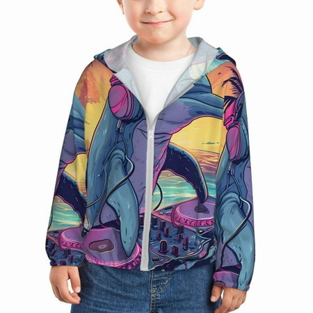 Ocsxa Hip-Hop DJ Dolphin Print Kids Active Zipper Sun Protection Jacket Boys Girls Hooded Cooling Shirt-18 Months
Ocsxa Hip-Hop DJ Dolphin Print Kids Active Zipper Sun Protection Jacket Boys Girls Hooded Cooling Shirt-18 Months