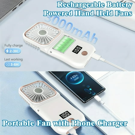 JZJDEWLO CoolGlow Mini Portable Neck Fan - Digital Display & Ultra-Thin Design - 180° Adjustable 3-Speed Foldable Handheld Fan - 3000mAh USB Rechargeable Battery for On-the-Go Cooling - 
JZJDEWLO CoolGlow Mini Portable Neck Fan - Digital Display & Ultra-Thin Design - 180° Adjustable 3-Speed Foldable Handheld Fan - 3000mAh USB Rechargeable Battery for On-the-Go Cooling -