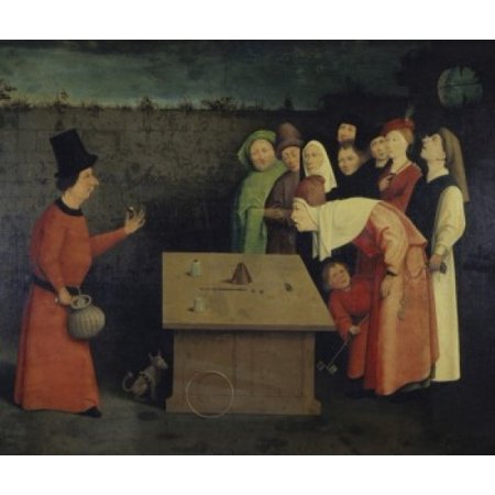 The Conjuror Hieronymus Bosch (ca1450-1516Netherlandish) Oil on panel Musee Municipal St Germain-en-Laye Canvas Art - Hieronymus Bosch (24 x 36)