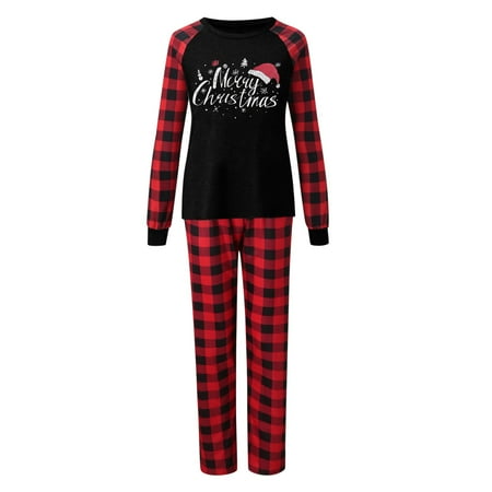 Wilucolt Pajamas for Family Long Sleeve Winter Fall Mom Merry Christmas Print Tops And Pants Plaid Xmas Matching Sleepwear Womens Pajama Set
Wilucolt Pajamas for Family Long Sleeve Winter Fall Mom Merry Christmas Print Tops And Pants Plaid Xmas Matching Sleepwear Womens Pajama Set