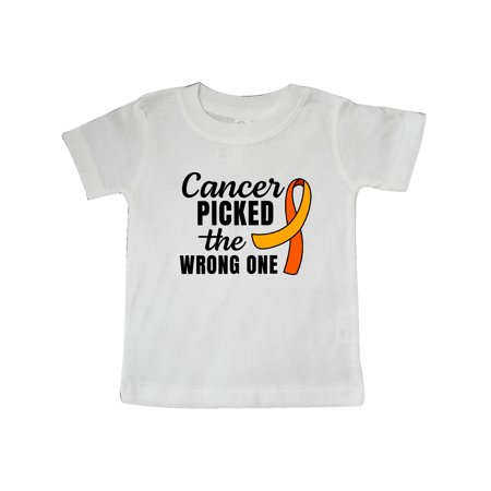 Inktastic Leukemia Awareness Cancer Picked the Wrong One Orange Ribbon Gift Baby Boy or Baby Girl T-Shirt
Inktastic Leukemia Awareness Cancer Picked the Wrong One Orange Ribbon Gift Baby Boy or Baby Girl T-Shirt
