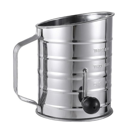 Stainless Steel Hand Crank Flour Sifter with Scale Baking Powdered Sugar Sifter Flour Sieve
Stainless Steel Hand Crank Flour Sifter with Scale Baking Powdered Sugar Sifter Flour Sieve