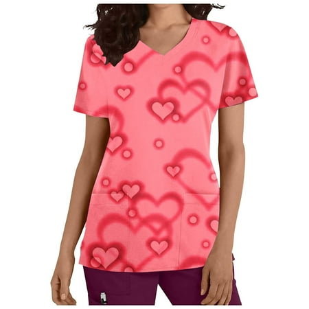 DNDKILG Women s Professionals Pockets Nursing Scrubs Working Valentine s Day T Shirt V Neck Uniform Holiday Casual Scrubs Top Pink 5XL
DNDKILG Women s Professionals Pockets Nursing Scrubs Working Valentine s Day T Shirt V Neck Uniform Holiday Casual Scrubs Top Pink 5XL