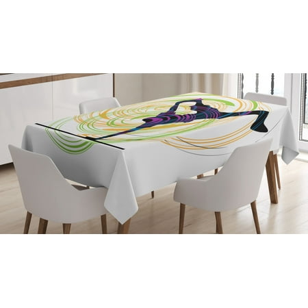 Hip Hop Tablecloth Breakdancer on Single Hand Stand Silhouette with Spiral Form Ornaments Themed Print Rectangular Table Cover for Dining Room Kitchen 60 X 90 Inches Multicolor by Ambesonne
Hip Hop Tablecloth Breakdancer on Single Hand Stand Silhouette with Spiral Form Ornaments Themed Print Rectangular Table Cover for Dining Room Kitchen 60 X 90 Inches Multicolor by Ambesonne