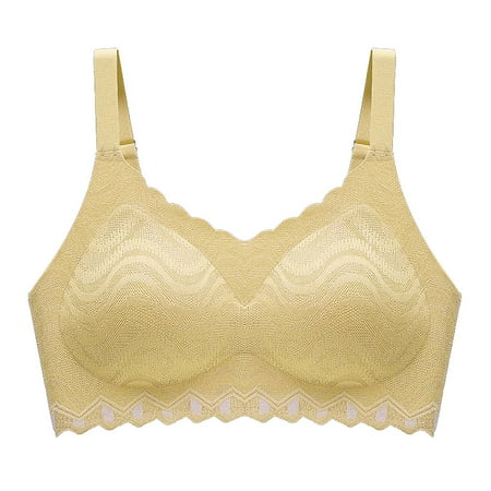 Miluxas Plus Women Bra Clearance Women s Push-up Non-slip Lace Flower Surface Beautiful Back Seamless Push-up One-piece Bra without Steel Ring Yellow XXL(XXL)
Miluxas Plus Women Bra Clearance Women s Push-up Non-slip Lace Flower Surface Beautiful Back Seamless Push-up One-piece Bra without Steel Ring Yellow XXL(XXL)