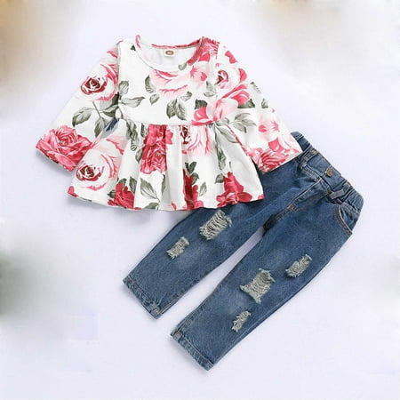 Spazoro Toddler Girls Outfits Sets 2PC Cute Print Shirts and Pants Fall and Winter Pajamas Clothes Sets for Baby Kids Girls White Size 3 T
Spazoro Toddler Girls Outfits Sets 2PC Cute Print Shirts and Pants Fall and Winter Pajamas Clothes Sets for Baby Kids Girls White Size 3 T