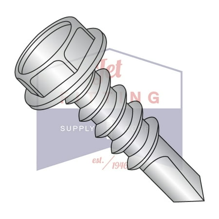 #12 x 1 Self-Drilling Screws | Unslotted | Hex Washers Head | #4 Drill Pt | 410 Stainless Steel (Quantity: 2000)
#12 x 1 Self-Drilling Screws | Unslotted | Hex Washers Head | #4 Drill Pt | 410 Stainless Steel (Quantity: 2000)