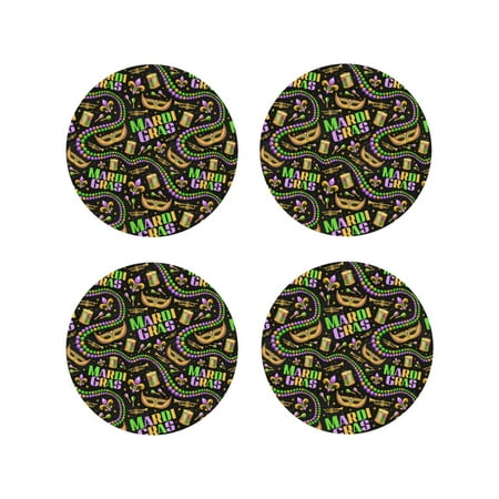 Leather Coasters Set of 4 - Mardi Gras3 Lightweight Non-Slip Drink Coasters for Desk Anti-Scalding Desk Cup Coasters for Office Table Decor Round Shape
Leather Coasters Set of 4 - Mardi Gras3 Lightweight Non-Slip Drink Coasters for Desk Anti-Scalding Desk Cup Coasters for Office Table Decor Round Shape