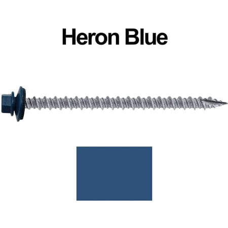 Jake Sales Brand - #10 x 3 Metal Roof Screw ~250- Hex Head - Type 17 Tip - EPDM washer - HERON BLUE
Jake Sales Brand - #10 x 3 Metal Roof Screw ~250- Hex Head - Type 17 Tip - EPDM washer - HERON BLUE